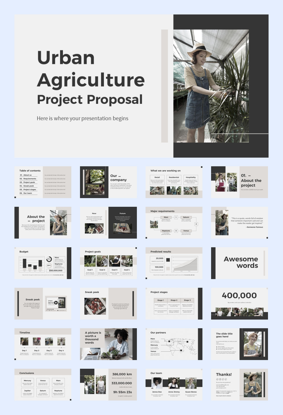 绿叶文艺！27套绿叶文艺风PPT模板合集[S74]