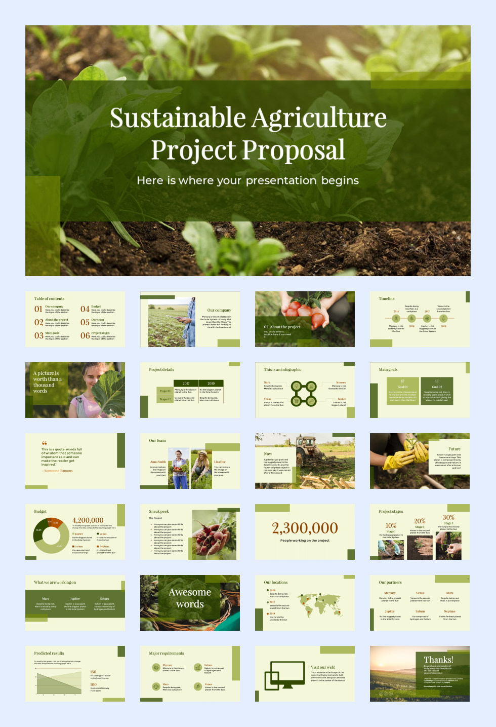 绿叶文艺！27套绿叶文艺风PPT模板合集[S74]