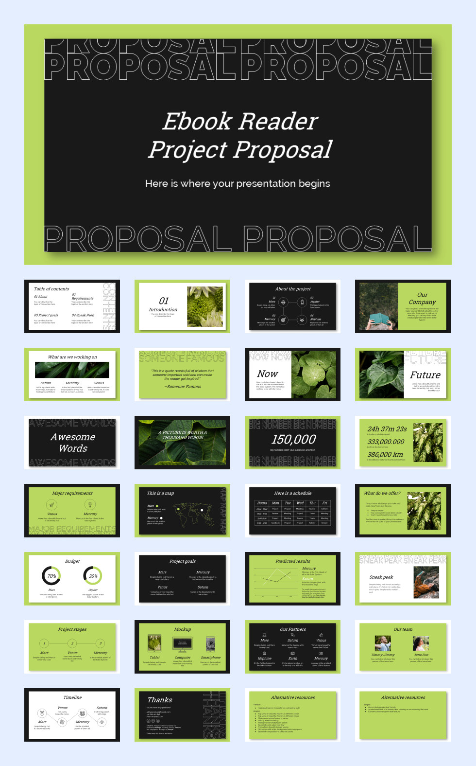 绿叶文艺！27套绿叶文艺风PPT模板合集[S74]