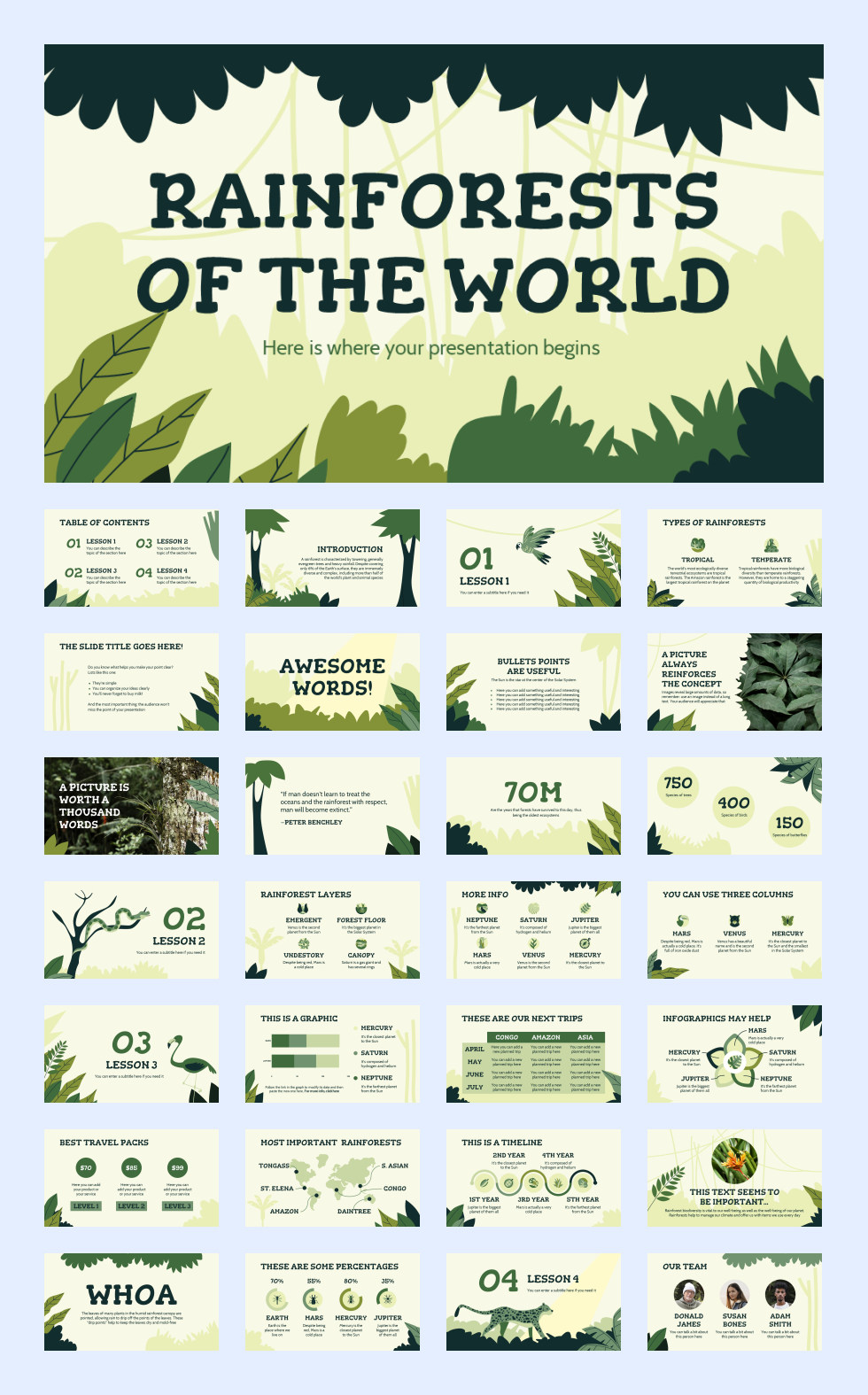 绿叶文艺！27套绿叶文艺风PPT模板合集[S74]