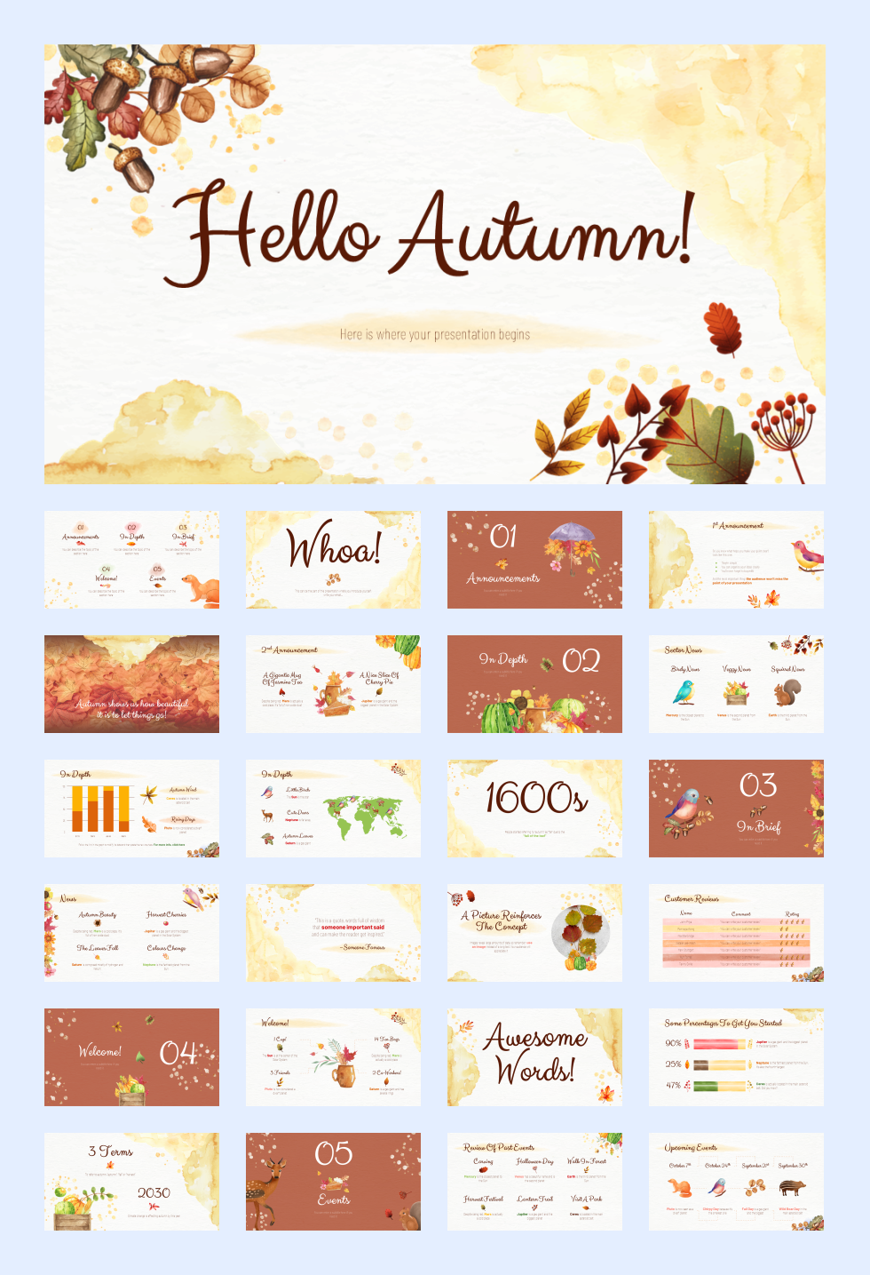 25套花卉文艺风PPT模板合集，太美了！