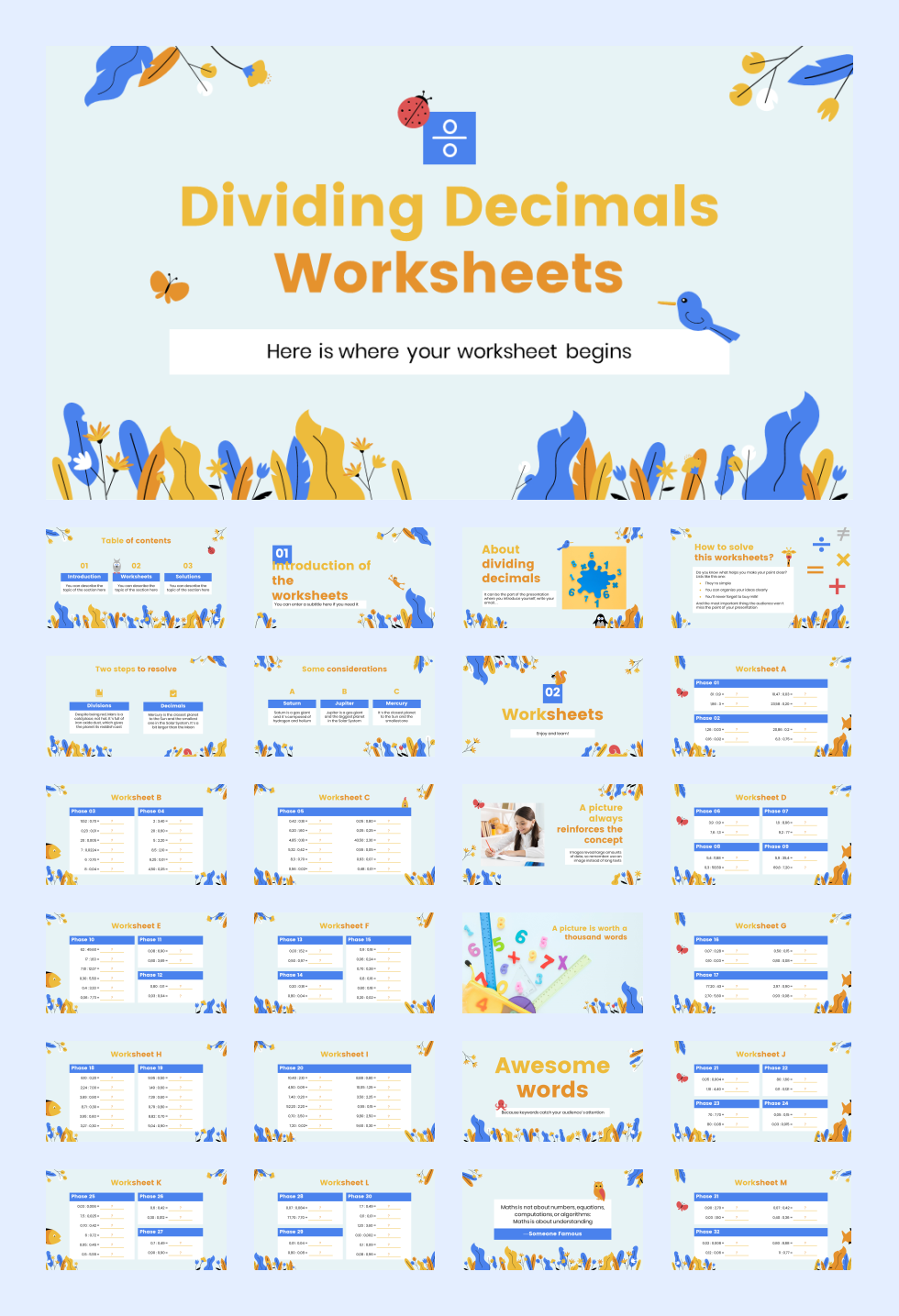 25套花卉文艺风PPT模板合集，太美了！