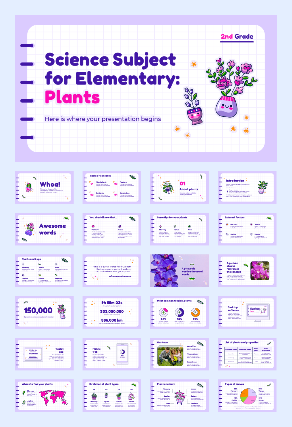 25套花卉文艺风PPT模板合集，太美了！