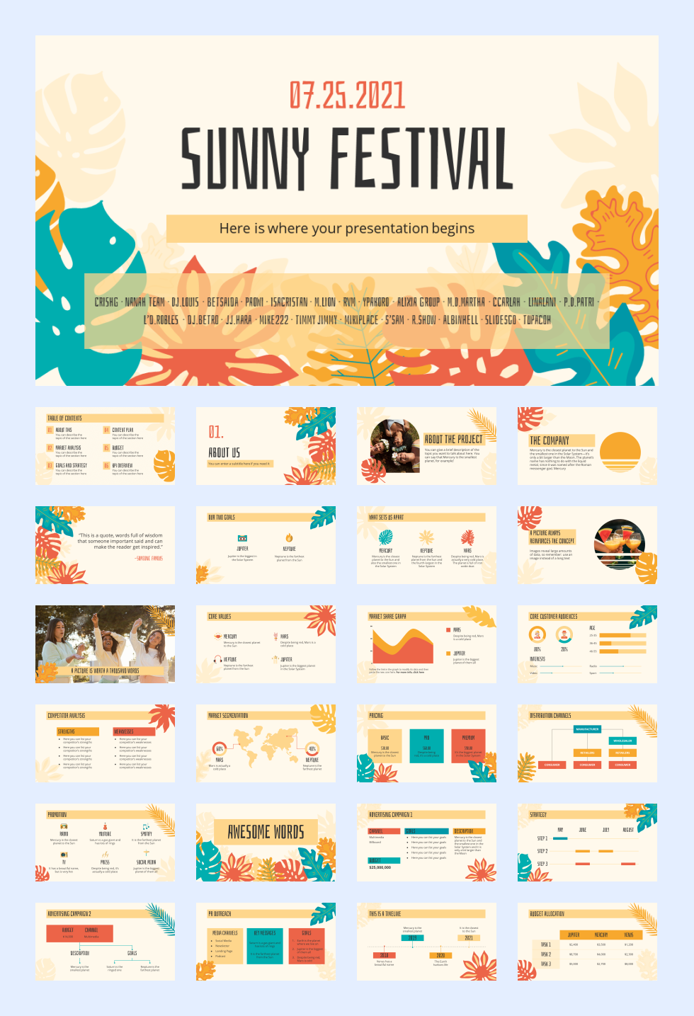 25套花卉文艺风PPT模板合集，太美了！