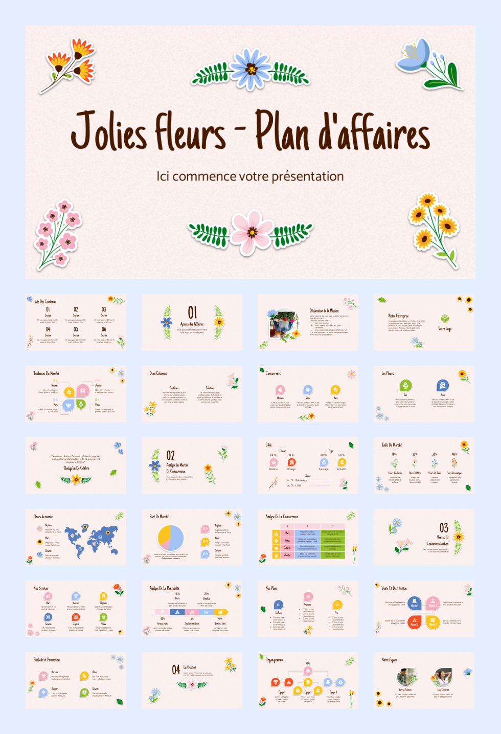 25套花卉文艺风PPT模板合集，太美了！