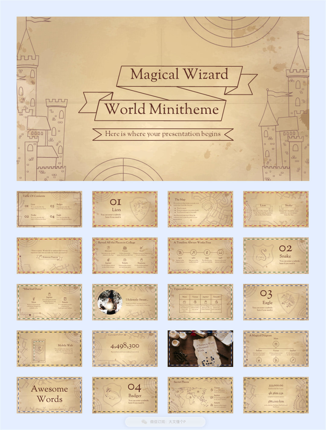 26套欧美复古风PPT模板