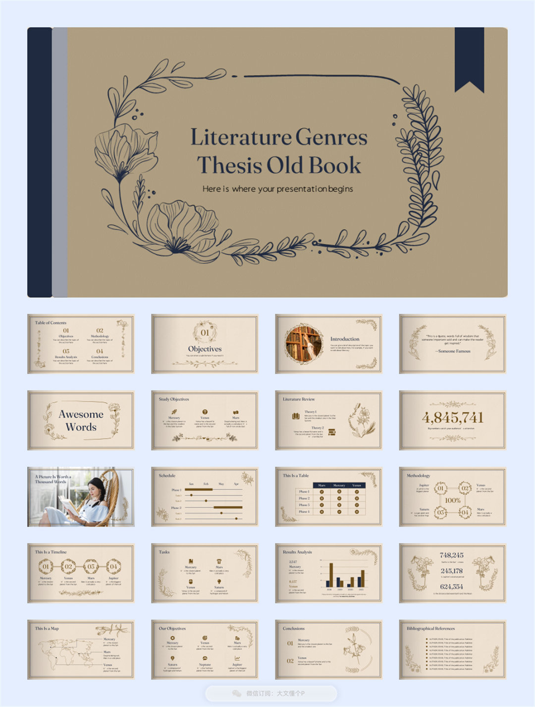 26套欧美复古风PPT模板