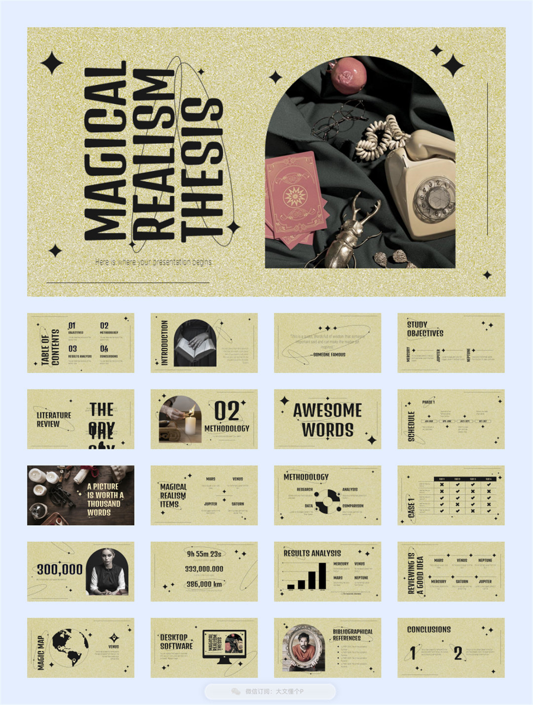 26套欧美复古风PPT模板