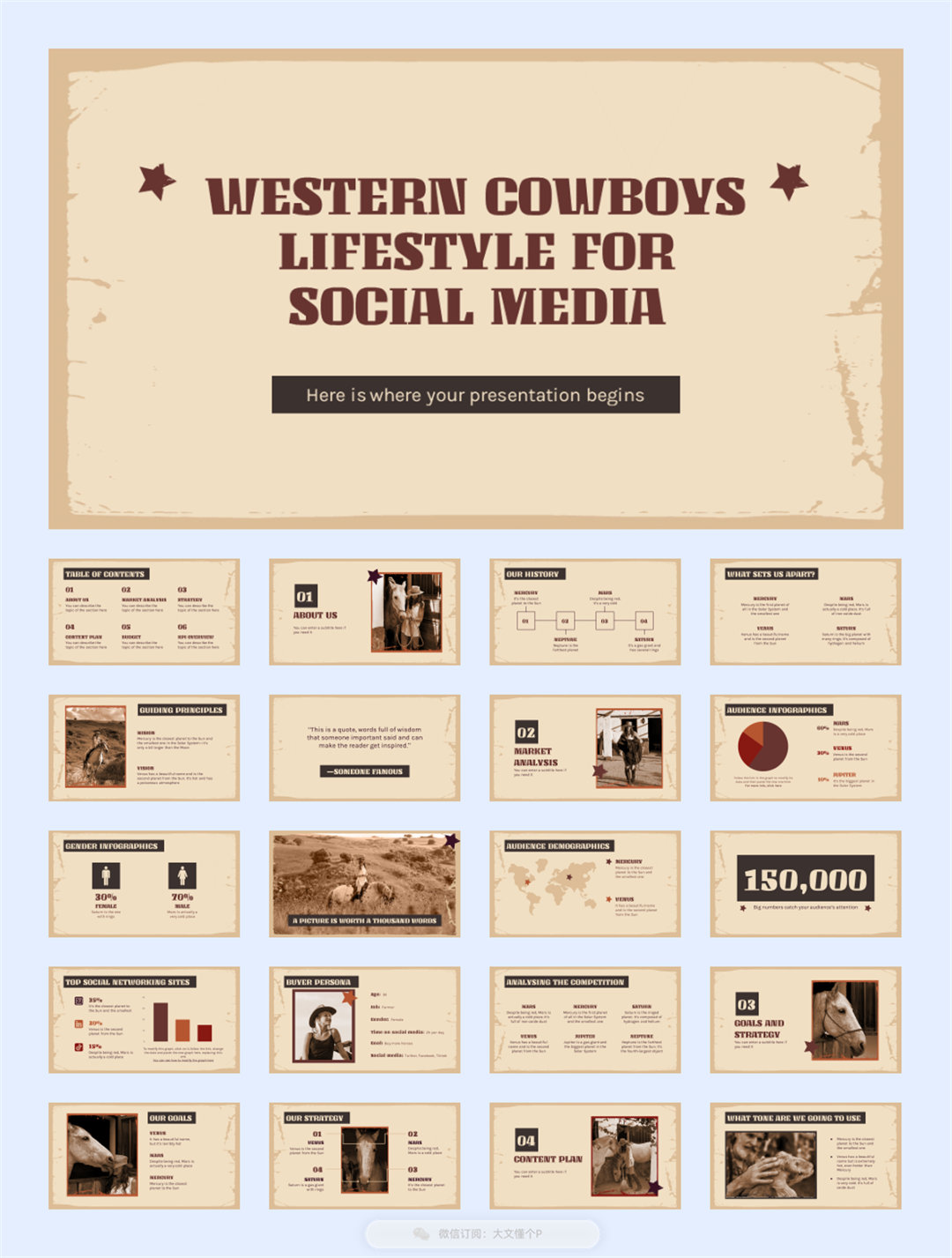 26套欧美复古风PPT模板