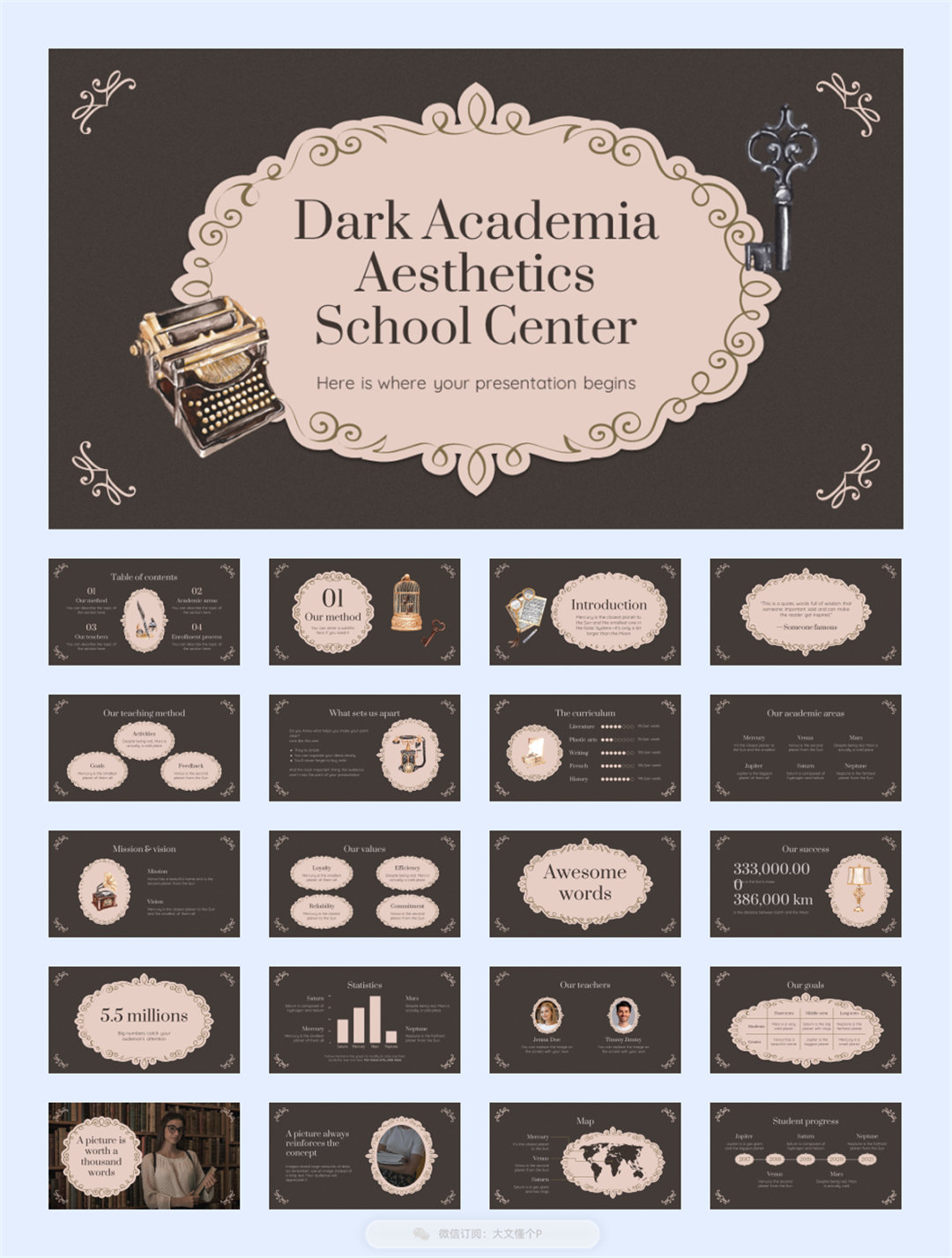 26套欧美复古风PPT模板