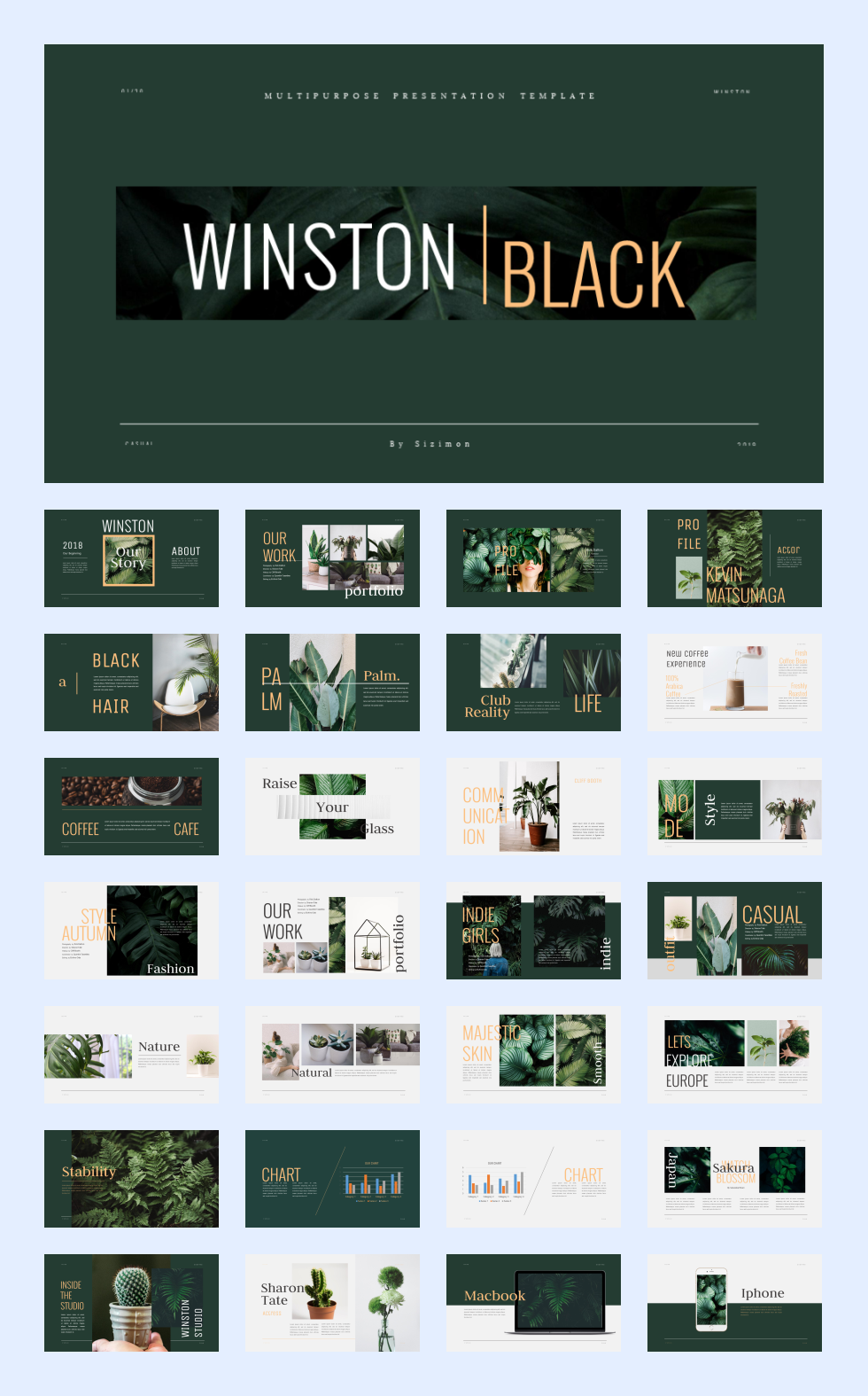 12套咖啡西点餐饮PPT模板