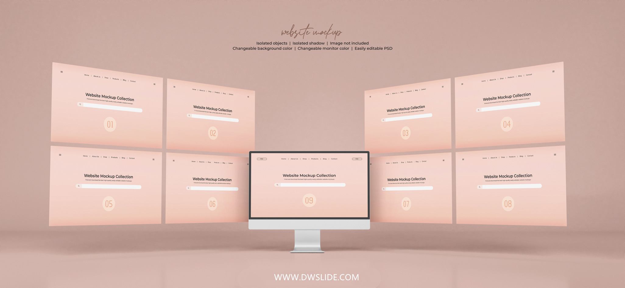 50款网页展示样机，打给你打包好了！