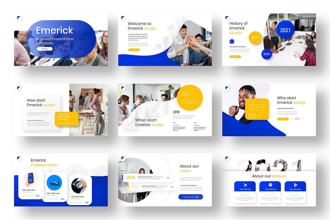 商业创意机构ppt模板 (PPTX)