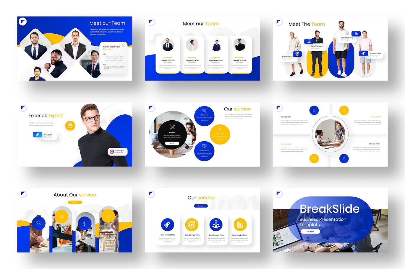 商业创意机构ppt模板 (PPTX)