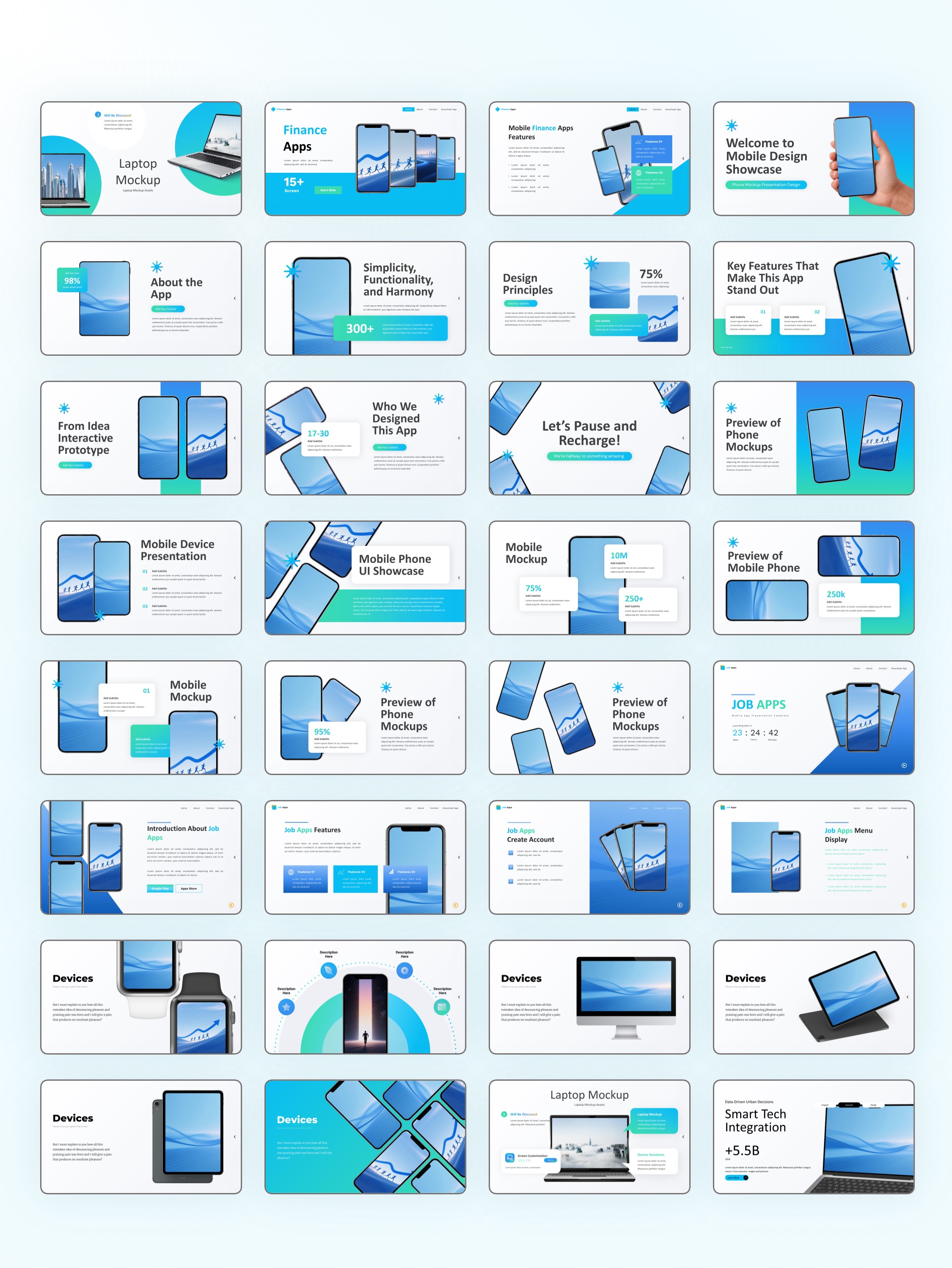 200页PPT常用手机电脑平板样机版式合集
