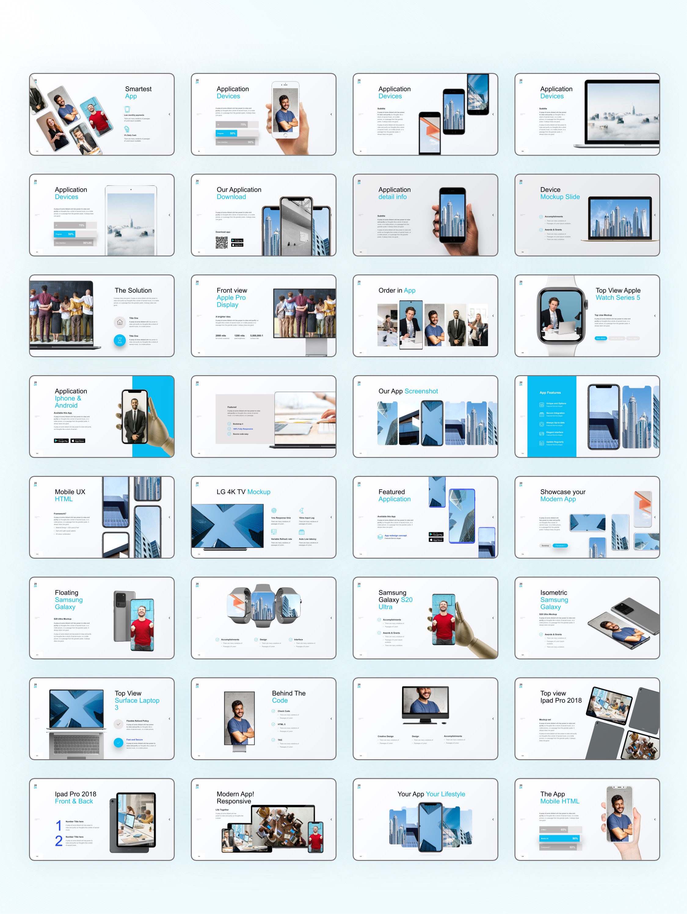 200页PPT常用手机电脑平板样机版式合集