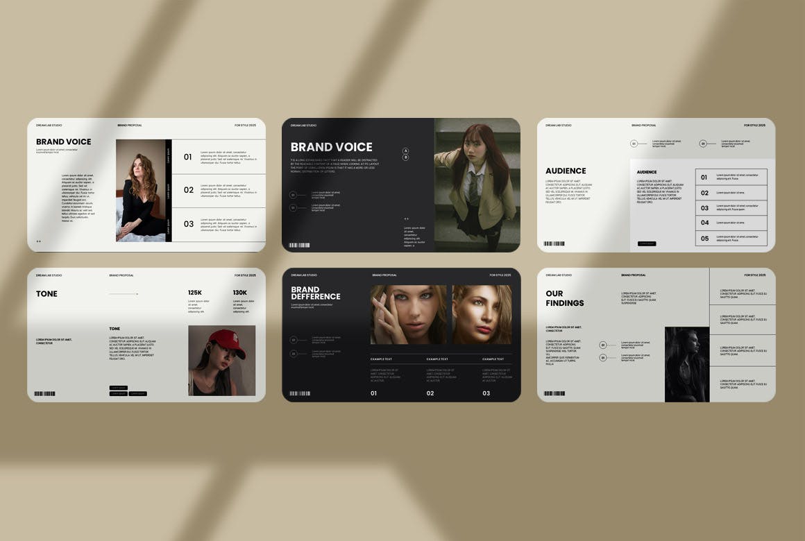 时尚高端专业的高品质品牌战略PowerPoint幻灯片演示模板（pptx）