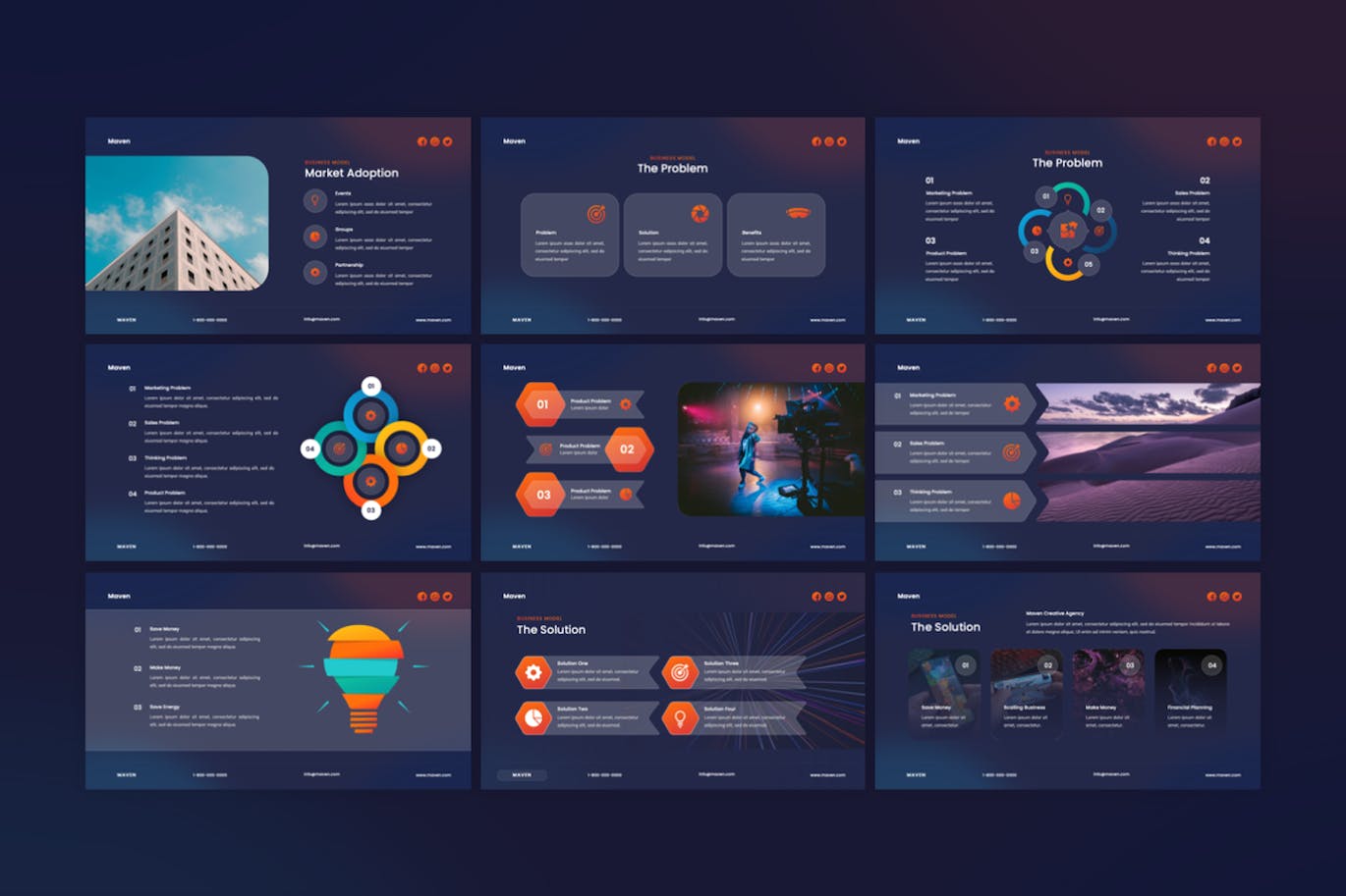 数据驱动商业决策ppt模板 (PPTX)