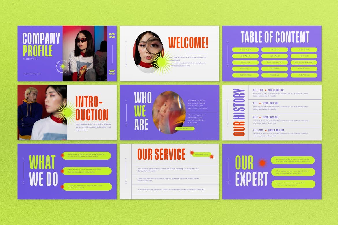 紫色现代公司简介介绍ppt模板 (PPT,PPTX)