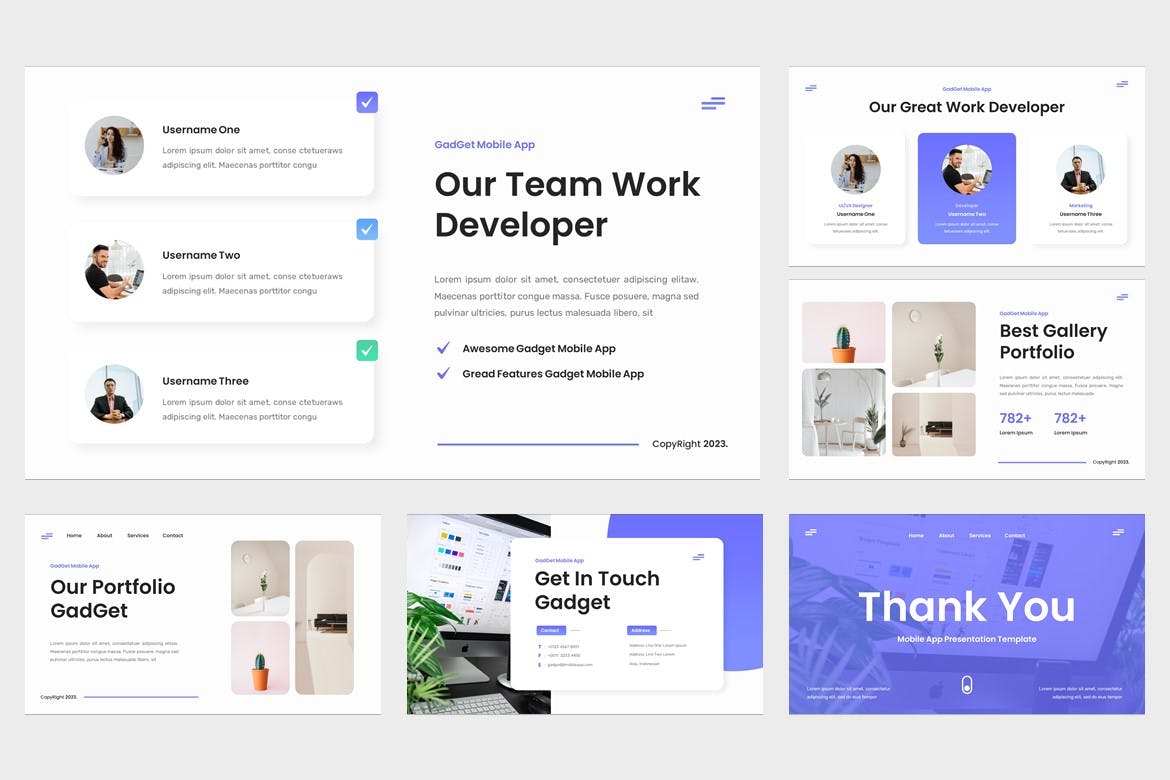 移动应用和 SAAS ppt模板 (PPT,PPTX)