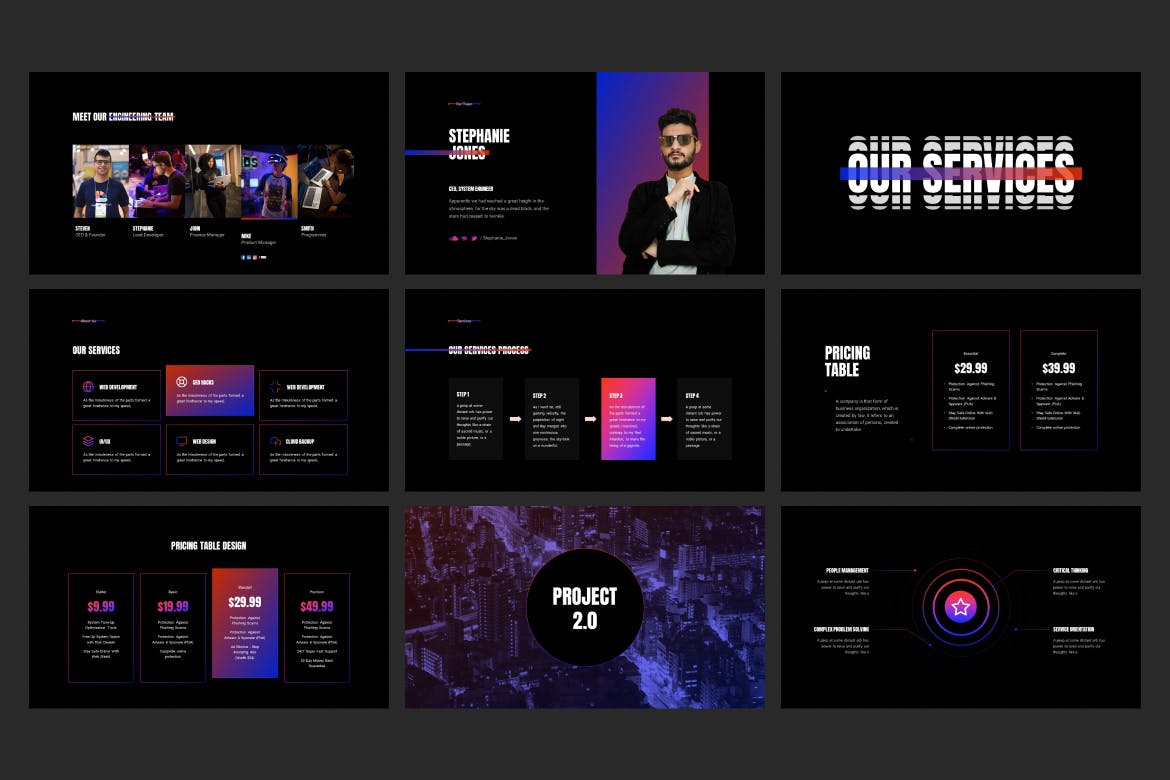 流畅的动画演示ppt模板 (PPT,PPTX)