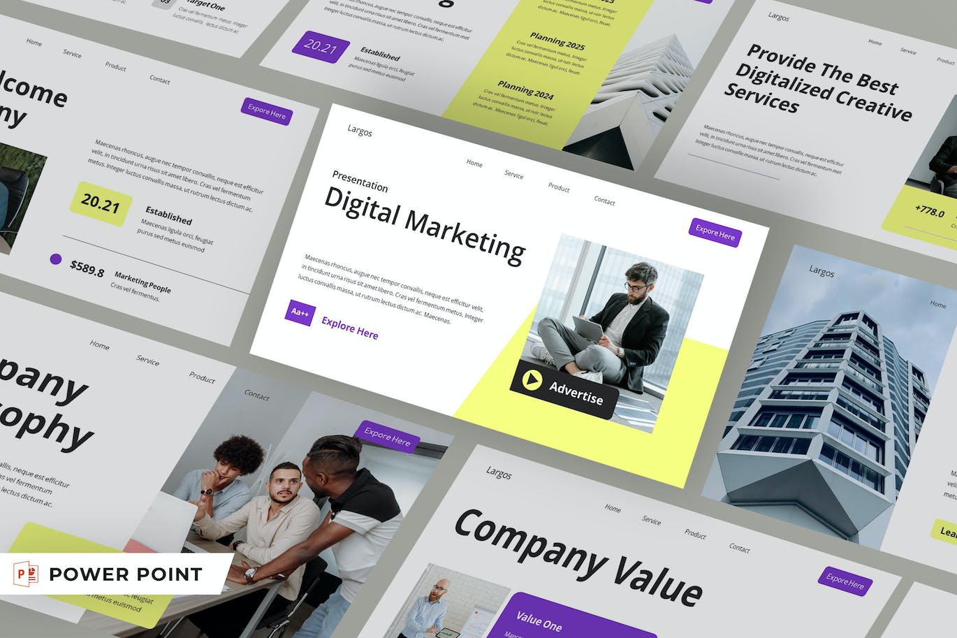 数字营销PPT模板 (PPT,PPTX)