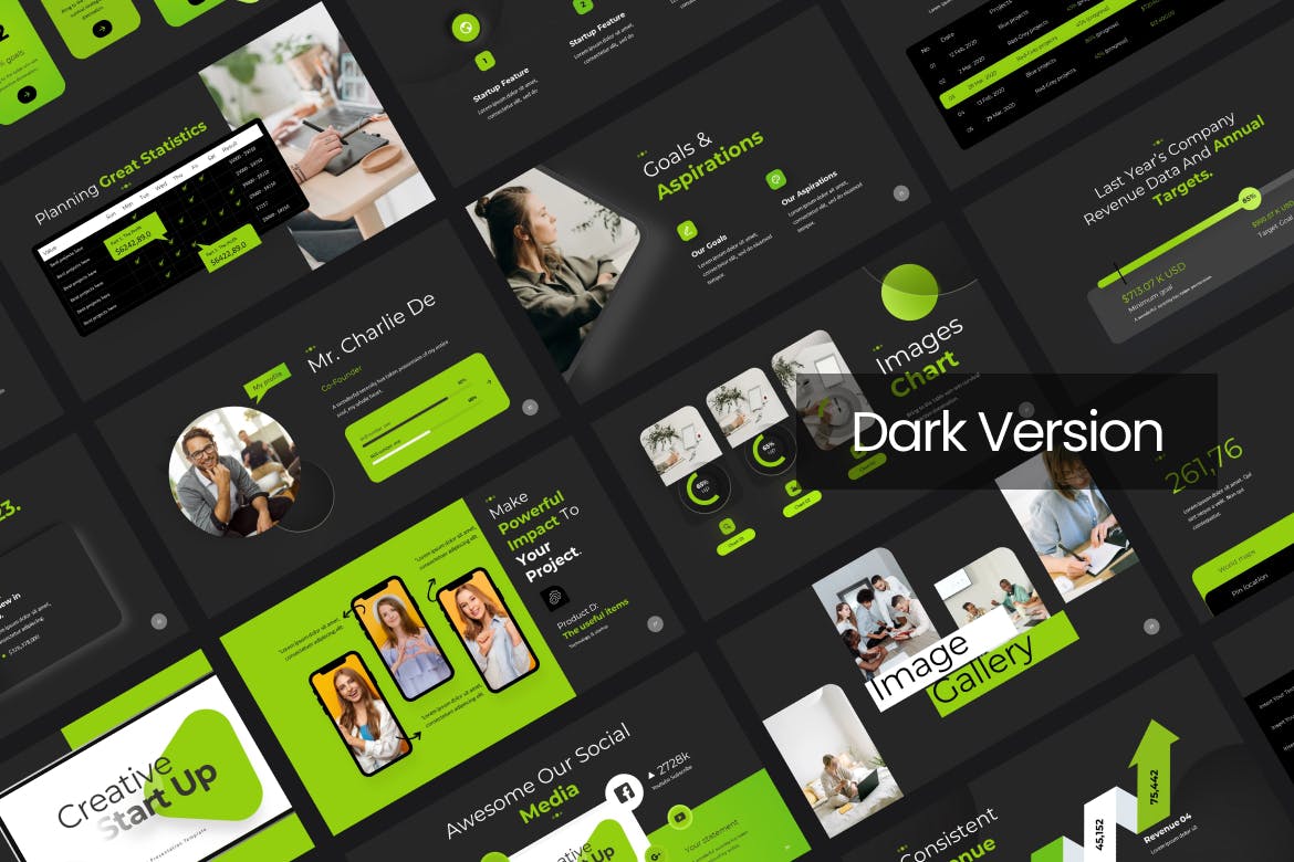 创意创业公司ppt模板 (PPTX)