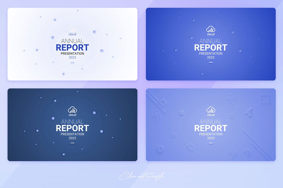 云企业年度报告ppt模板 (PPTX)