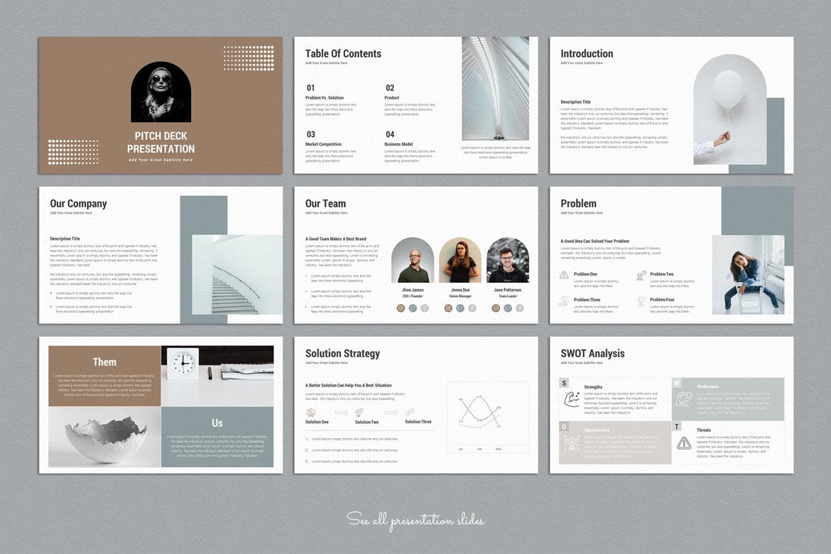 平台推销图表数据幻灯片ppt模板 (PPTX)