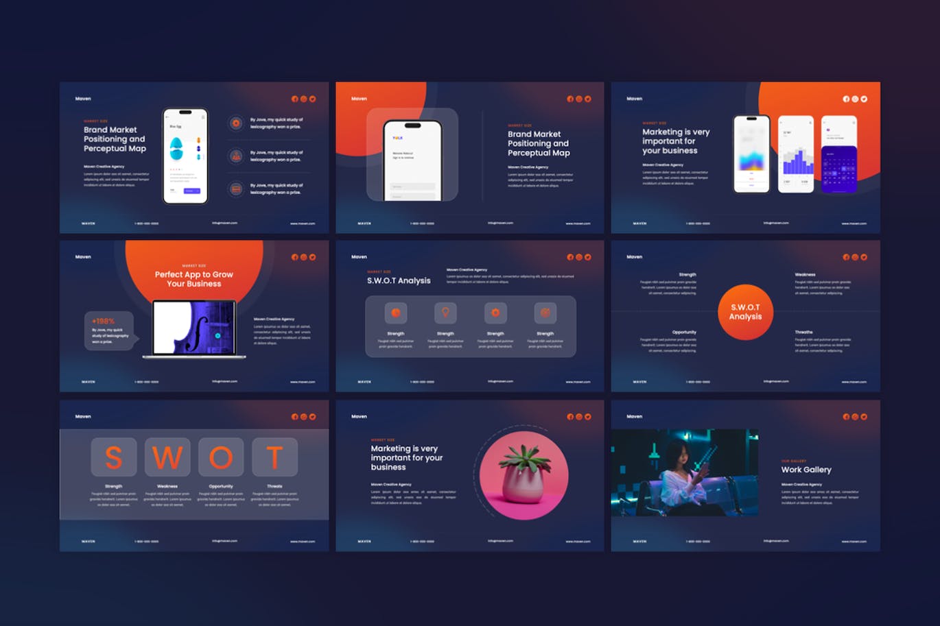 数据驱动商业决策ppt模板 (PPTX)