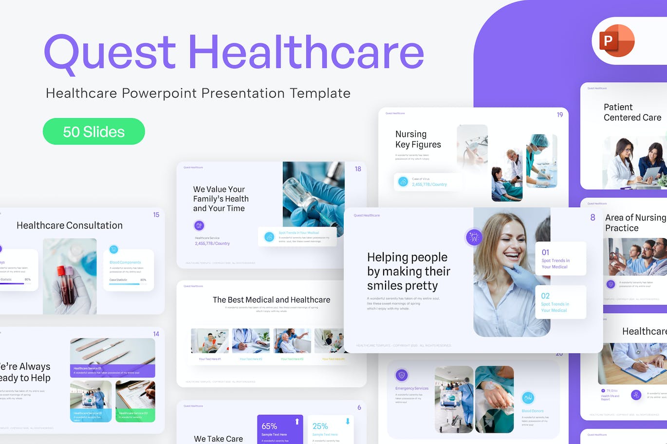 医疗资源查找PPT模版 (PPTX)