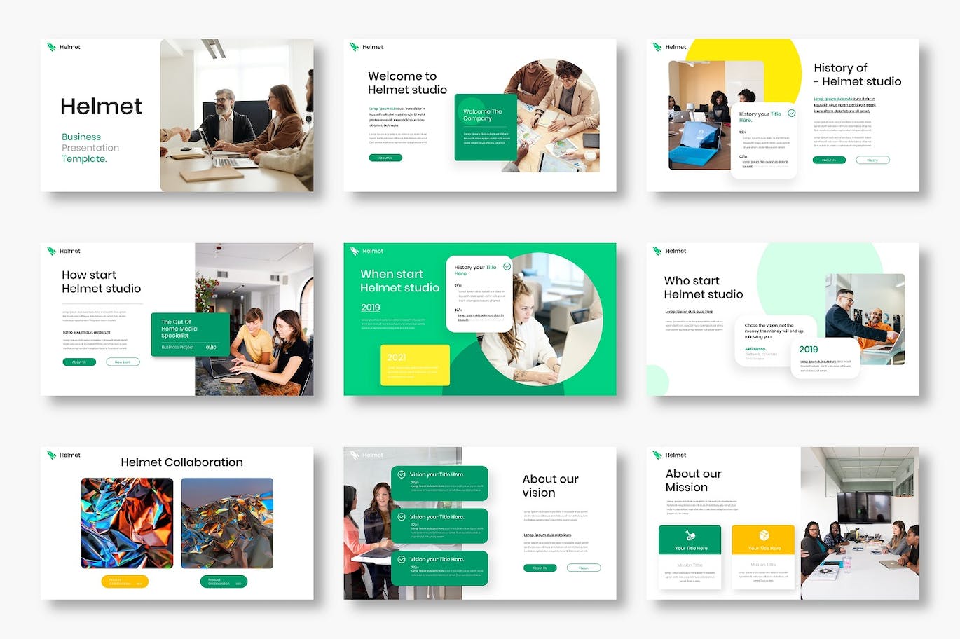 时尚高端专业的高品质清新简约多用途商业PowerPoint幻灯片演示模板（pptx）