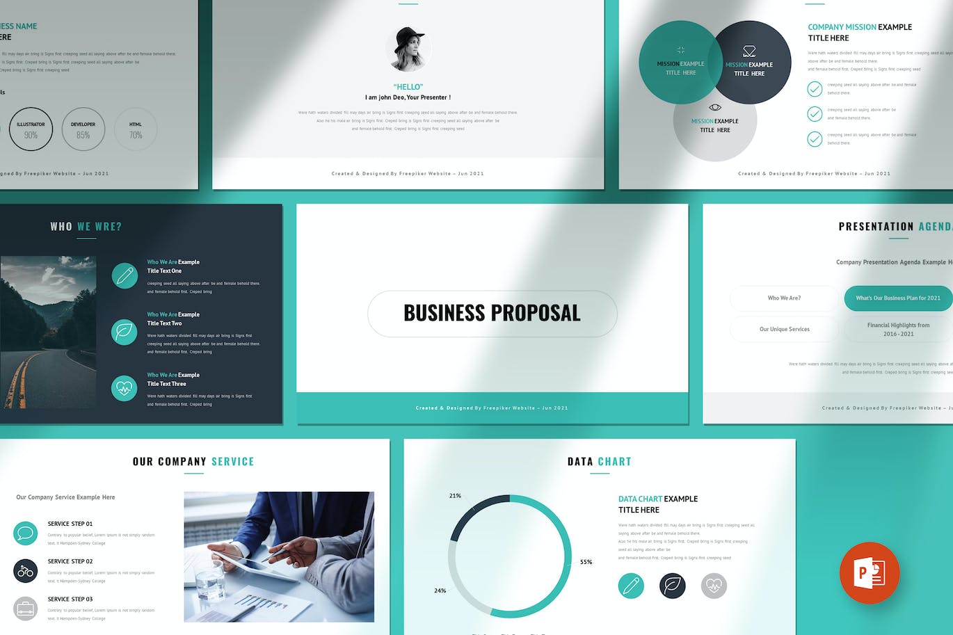 商业计划书提案ppt模板 (PPTX)