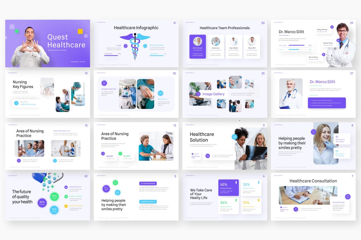 医疗资源查找PPT模版 (PPTX)