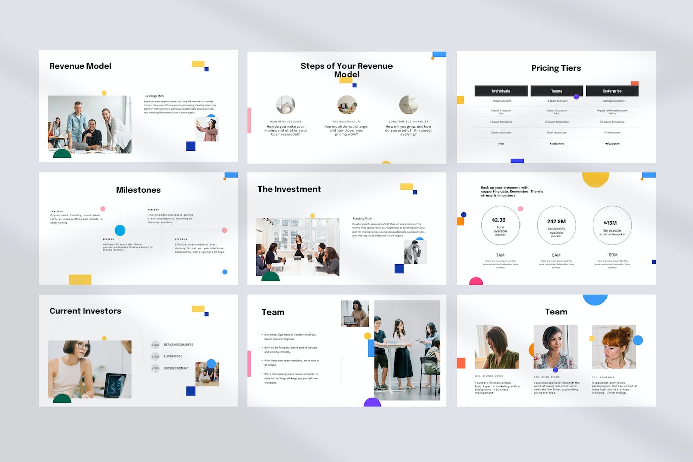 投资者推销平台演示ppt模板 (PPTX)