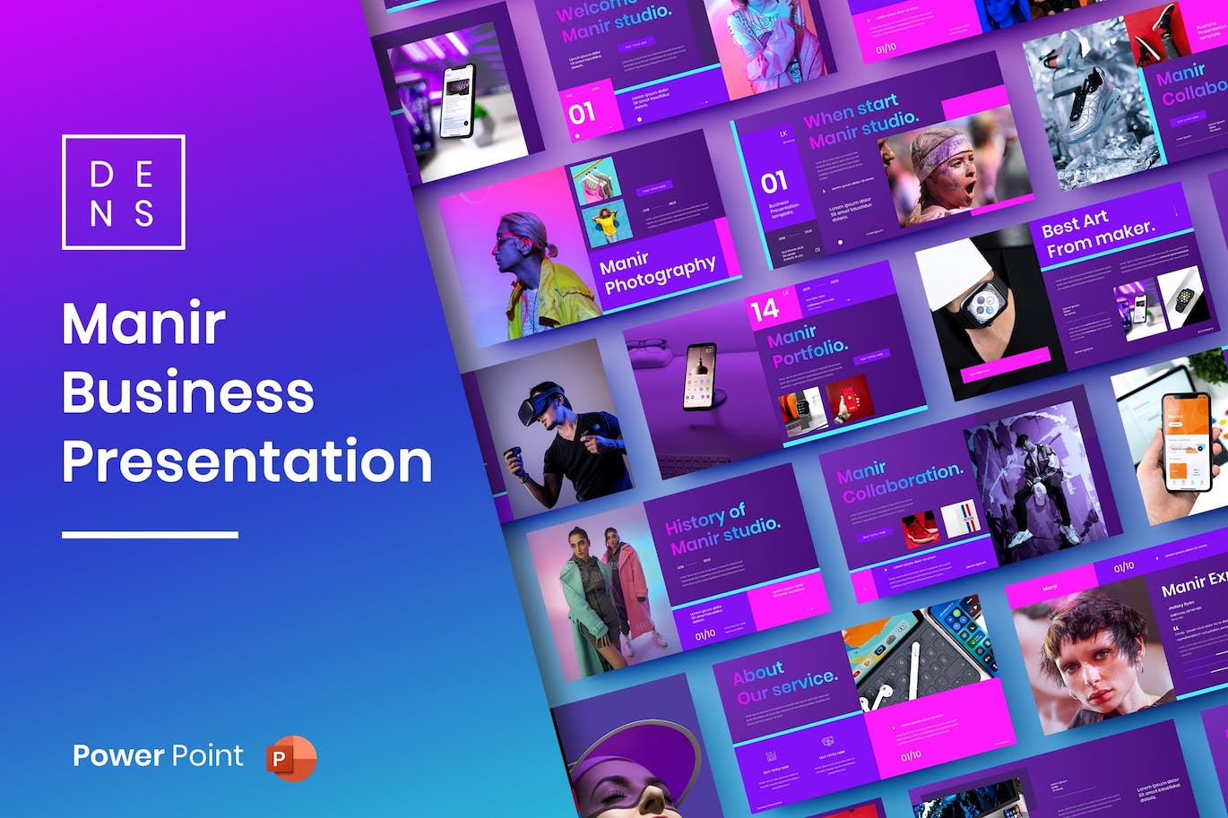 宣传材料作品集ppt模板 (PPTX)