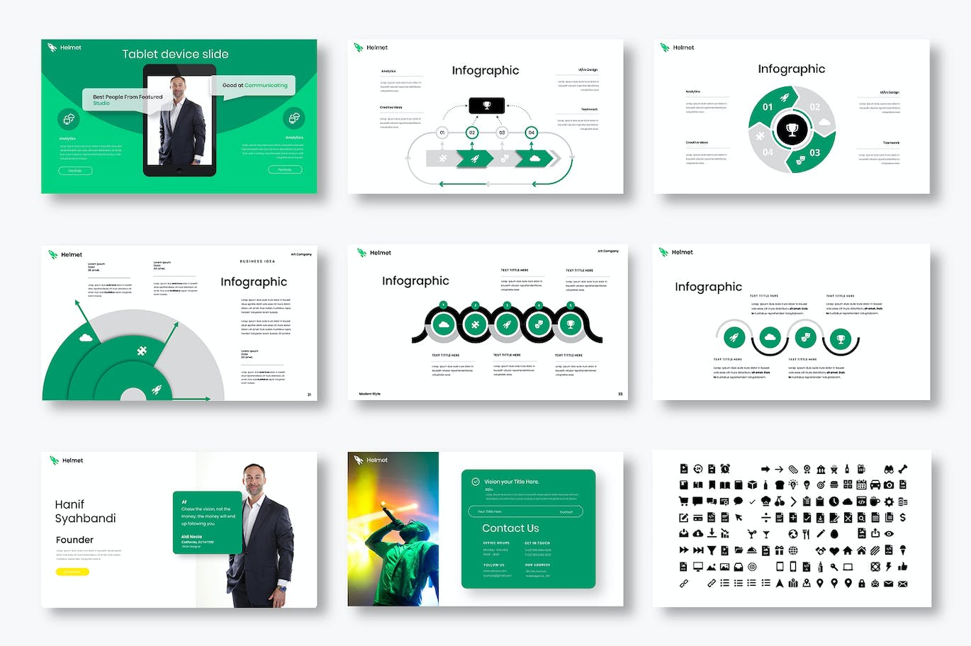 时尚高端专业的高品质清新简约多用途商业PowerPoint幻灯片演示模板（pptx）