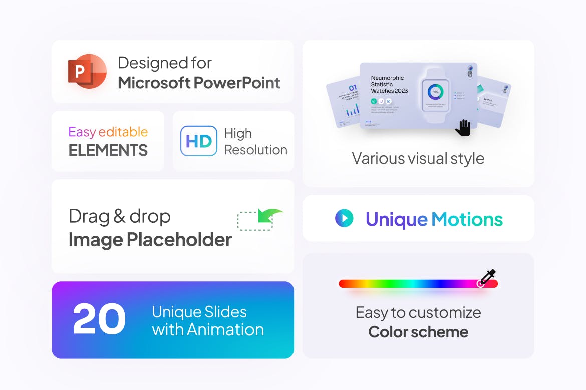 拟物化设计创意ppt模板 (PPTX)