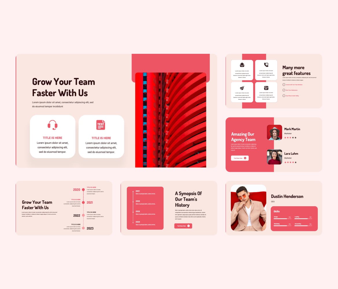 初创企业介绍PPT模版 (PPTX)