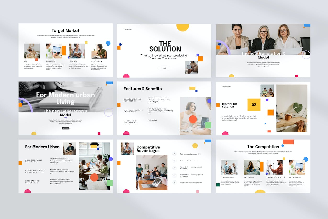 投资者推销平台演示ppt模板 (PPTX)