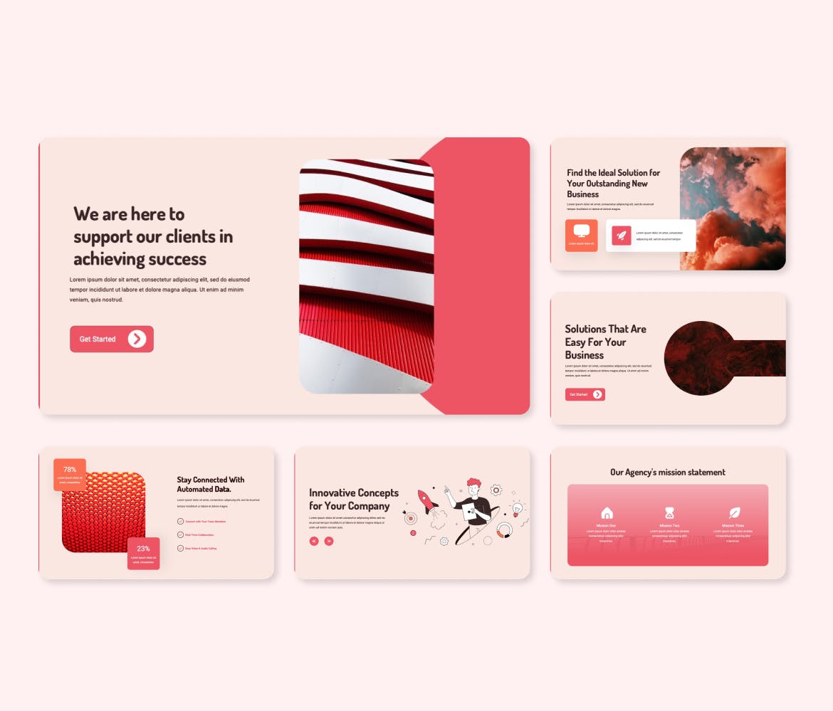 初创企业介绍PPT模版 (PPTX)