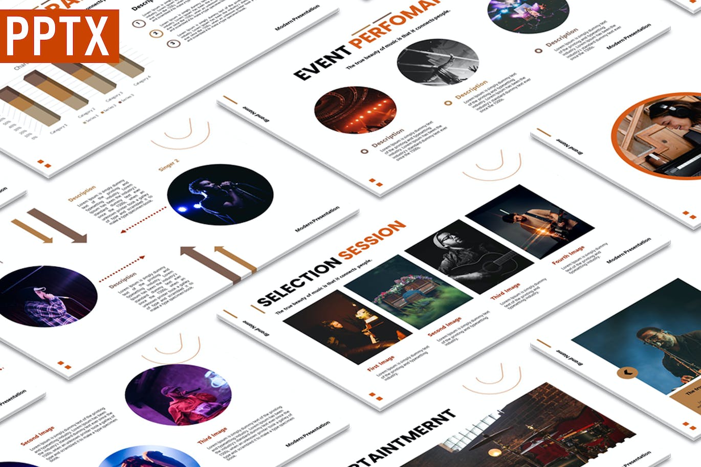 音乐娱乐活动ppt模板 (PPT,PPTX)