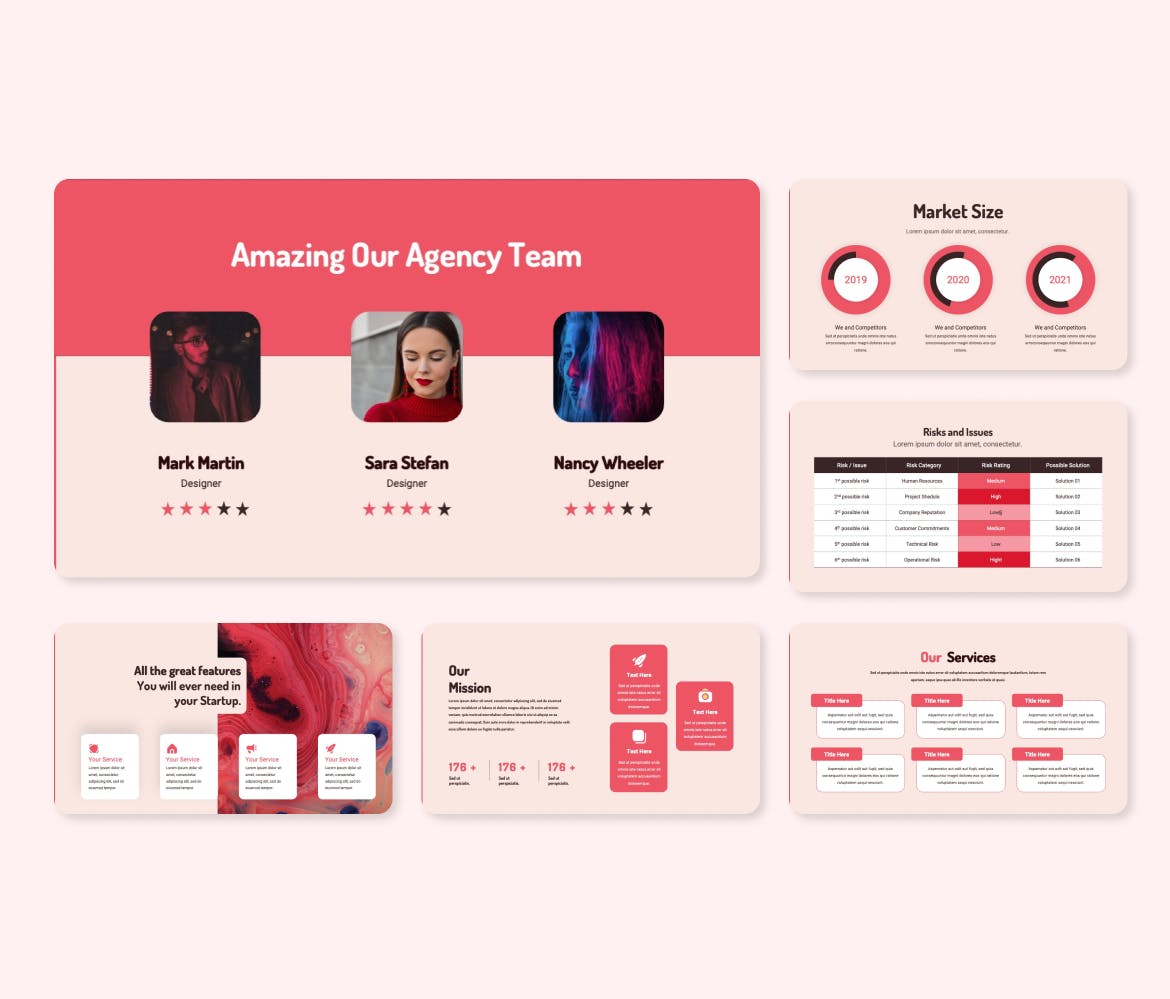 初创企业介绍PPT模版 (PPTX)