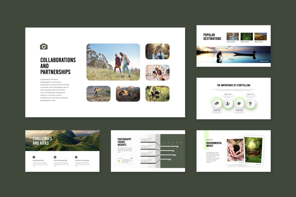 时尚高端摄影PowerPoint幻灯片演示模板（pptx）