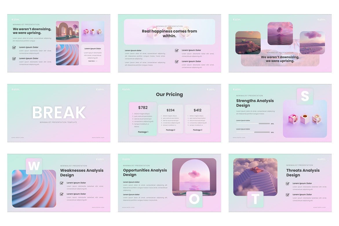 紫色梦幻超现代和独特的设计PPT模版 (PPT,PPTX)