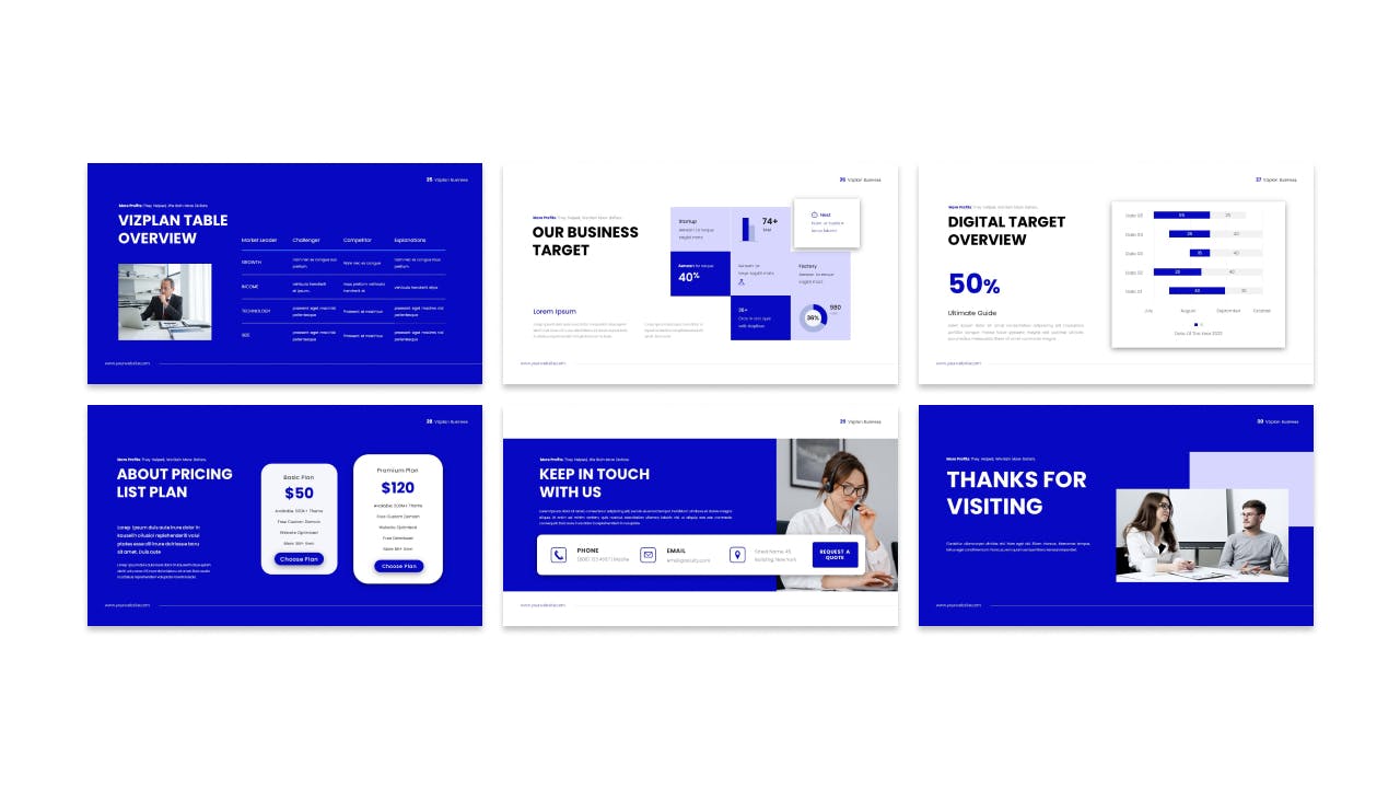 时尚清新简约专业的高品质商业商务PowerPoint幻灯片演示模板（pptx）