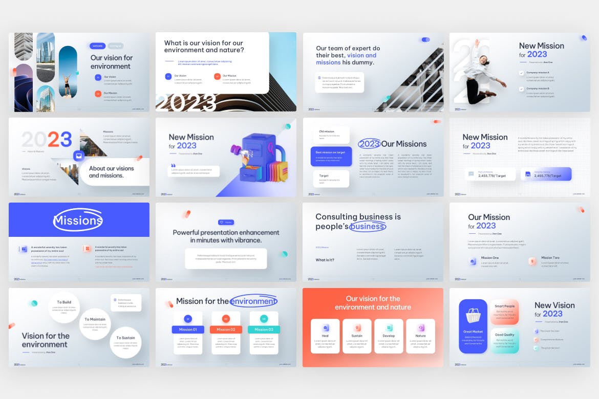 愿景与使命专业ppt模板 (PPTX)