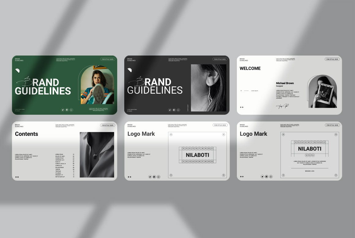 品牌指南演示ppt模板 (PPTX)