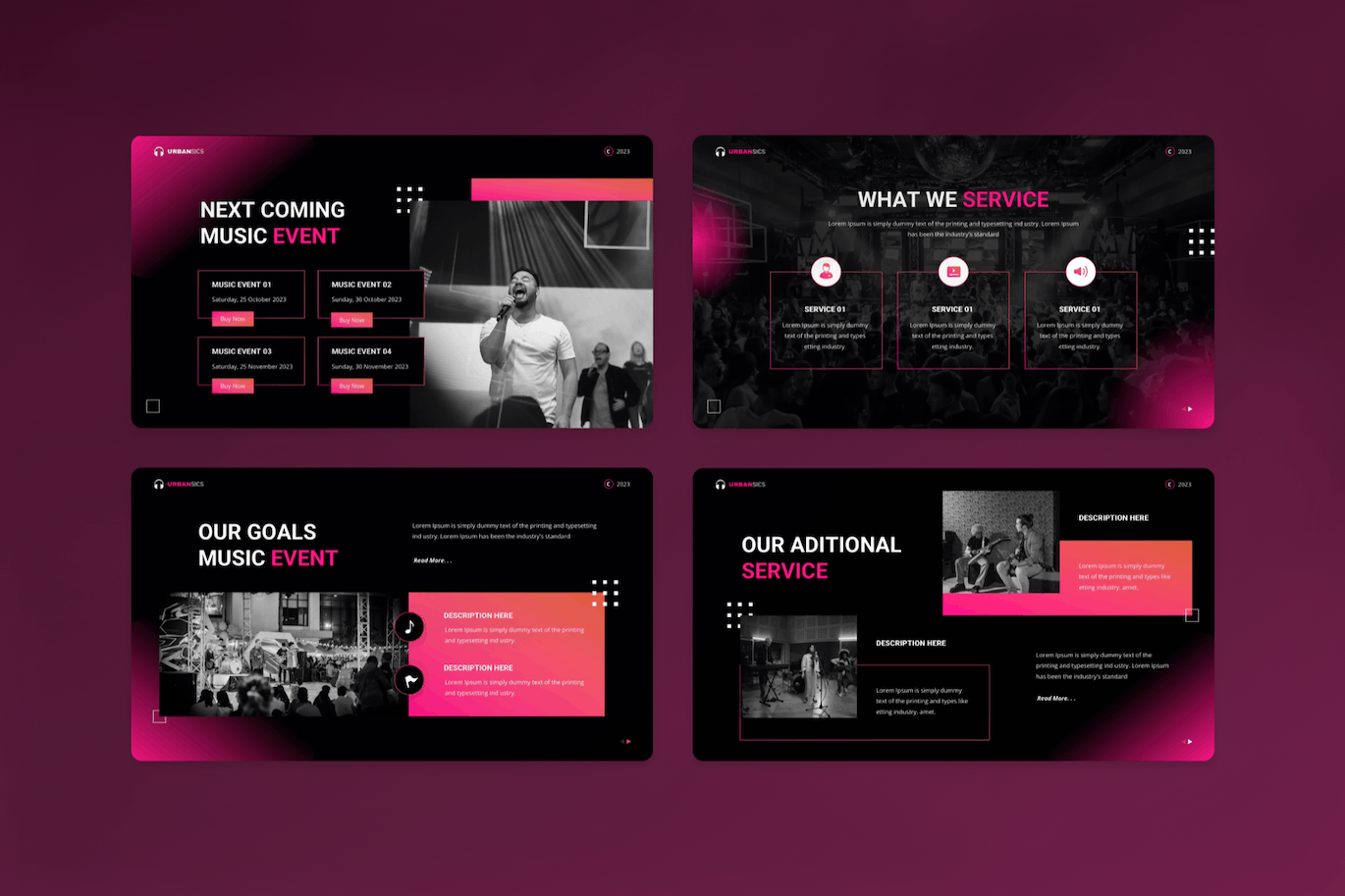 音乐活动介绍&宣传PPT模版 (PPTX)