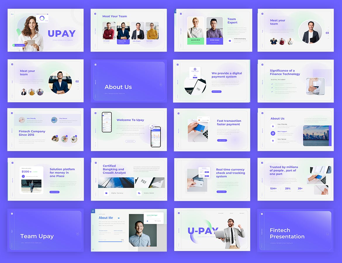 金融科技行业PPT模版 (PPTX,PPT)